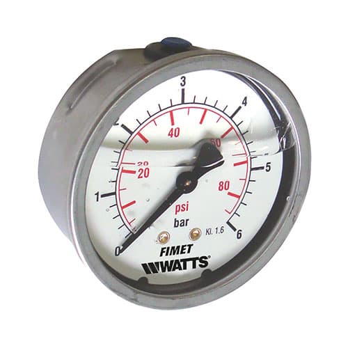 Manometro a Bagno di Glicerina MG3A Watts INOX 63 20 Bar - 3