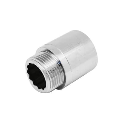 Prolunga Filettata MF in Ottone Cromo Ibp ½ x 25 10 Pezzi - 3