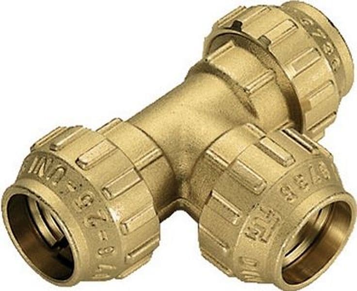 Raccordo a Tee in Ottone Tiemme Ø 25 - 2