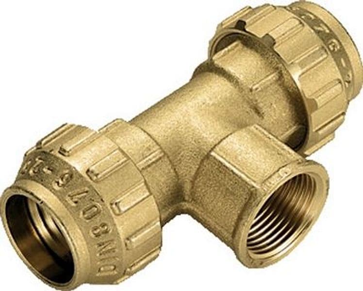 Raccordo a Tee Femmina in Ottone Tiemme 11 x 4 x 40