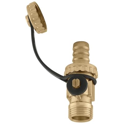 Rubinetto Scarico Caldaia con Portagomma e Tappo Calef - 3