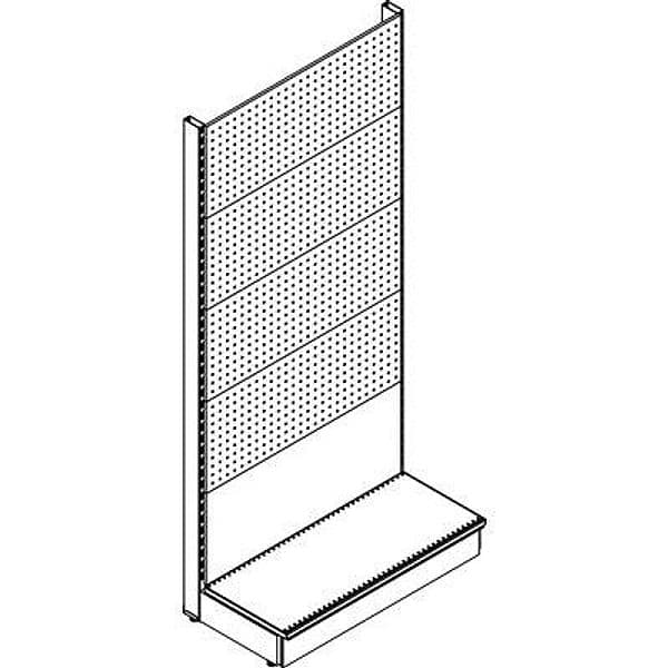 Scaffale Market a Parete Schienale Mix Ral 9016 H 100 cm 215 cm - 2