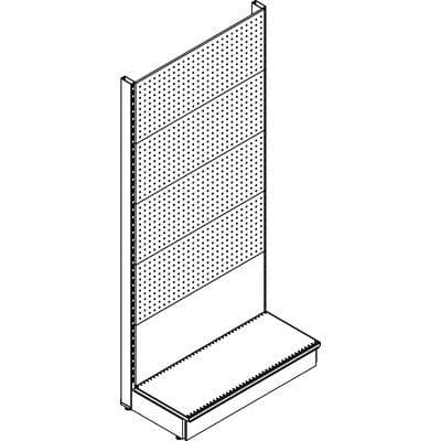 Scaffale Market a Parete Schienale Mix Ral 9016 H 100 cm 215 cm - 2