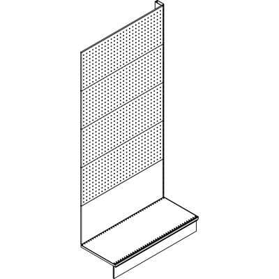 Estensione Scaffale a Parete Market Schienale Mix Ral 9016 H 100 cm 215 cm - 2