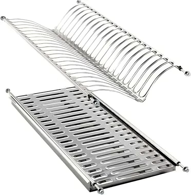 Scolapiatti e Scolabicchieri in Acciaio Inox con Vaschetta ? 60 cm - 3