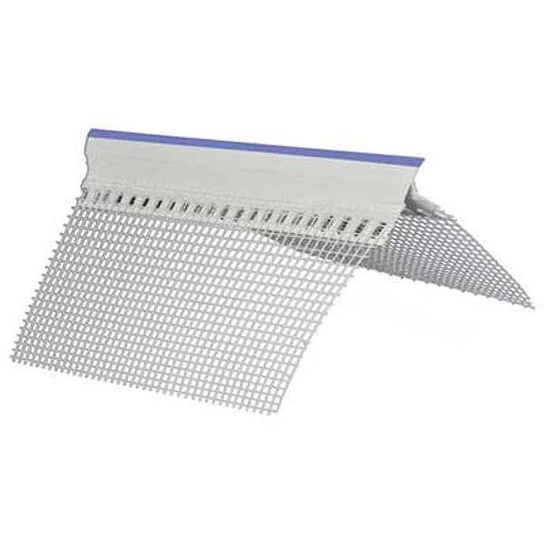 Paraspigolo Intonaco Gocciolatoio con Rete H 100 x 100 mm 250 cm 5 Pezzi - 2