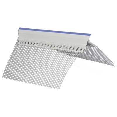 Paraspigolo Intonaco Gocciolatoio con Rete H 100 x 100 mm 250 cm 5 Pezzi - 2