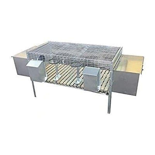 Gabbia per Conigli 2 Fattrici Acciaio Zincato H 100 x 50 cm 60 cm - 2
