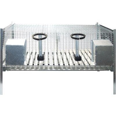 Gabbia per Conigli Ingrasso Acciaio Zincato H 100 x 50 cm 70 cm - 2