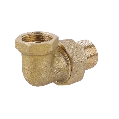 Raccordo Curvo in 3 Pezzi MF con o Ring in Ottone Giallo Caval 11 x 2 - 3