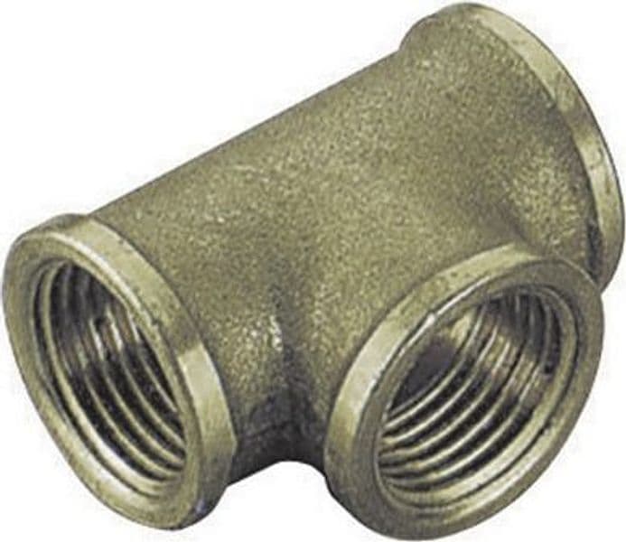 Tee FF in Ottone Giallo T Tiemm 11 x 4 x 3/4 x 11 x 4 - 2