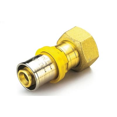 Raccordo per Multistrato Gas Diritto con Girello e Guarnizione Tiemm 16 x ½ - 2