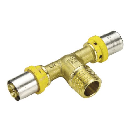 Raccordo per Gas Tee Maschio Tiemm 20 x ¾ x 20 - 2