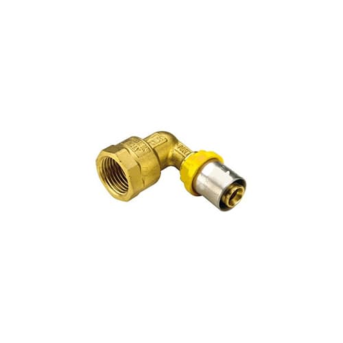 Raccordo per Multistrato Gas Curvo Femmina Tiemm 32 x 1 - 2