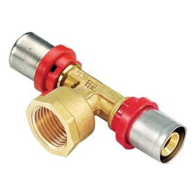 Raccordo Press a T Femmina Compact per Multistrato Tiemm 20 x 2,0 - 2