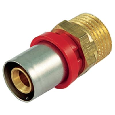 Raccordo Press Diritto Maschio Compact per Multistrato Tiemm 20 x 2,0 ¾ - 2