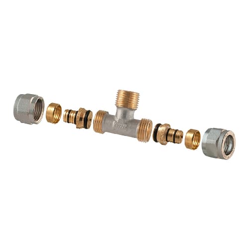 Raccordo Tee Maschio a Compressione per Multistrato Tdmb ½ 16 x ½ x ½ 16 - 2