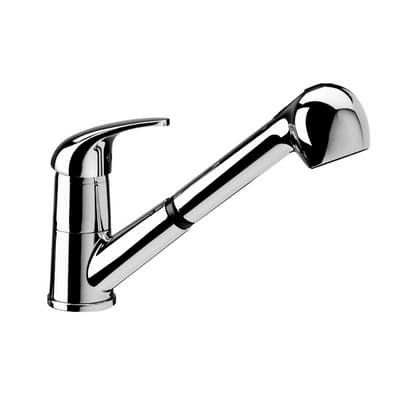 Rubinetto Miscelatore Monoc Lavello con Doccia Estraibile Paffo Cromo - 3