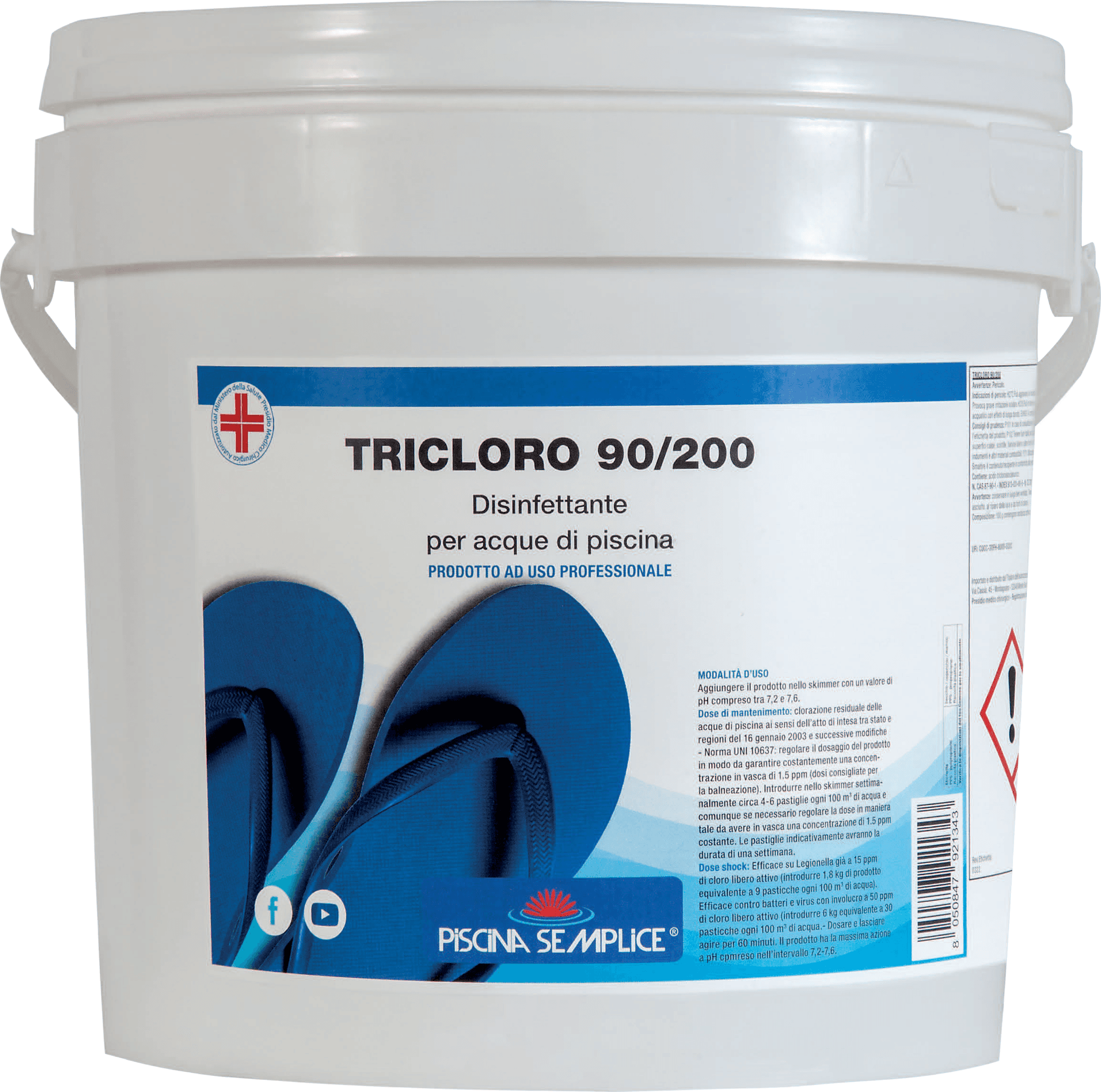 Tricloro Pastiglie da 200GR per Piscine 5 Kg Piscina Semplice - 2