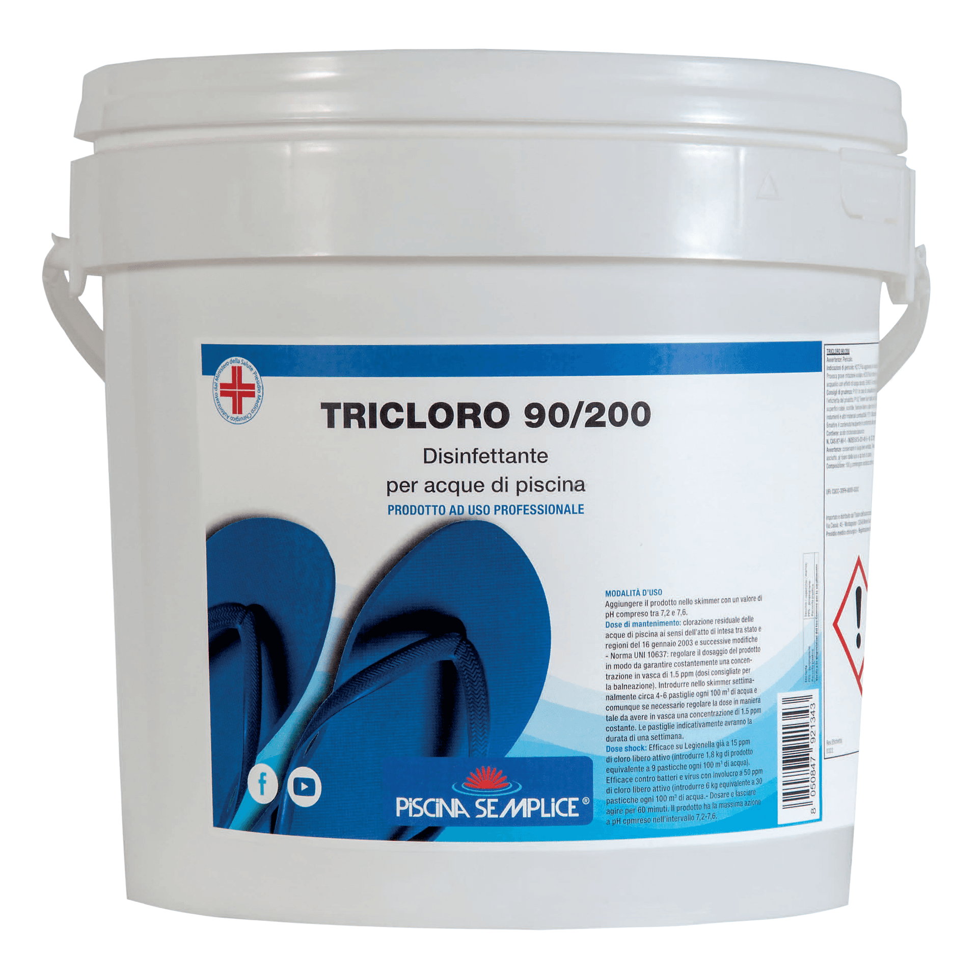 Tricloro Pastiglie da 200GR per Piscine 5 Kg Piscina Semplice - 2