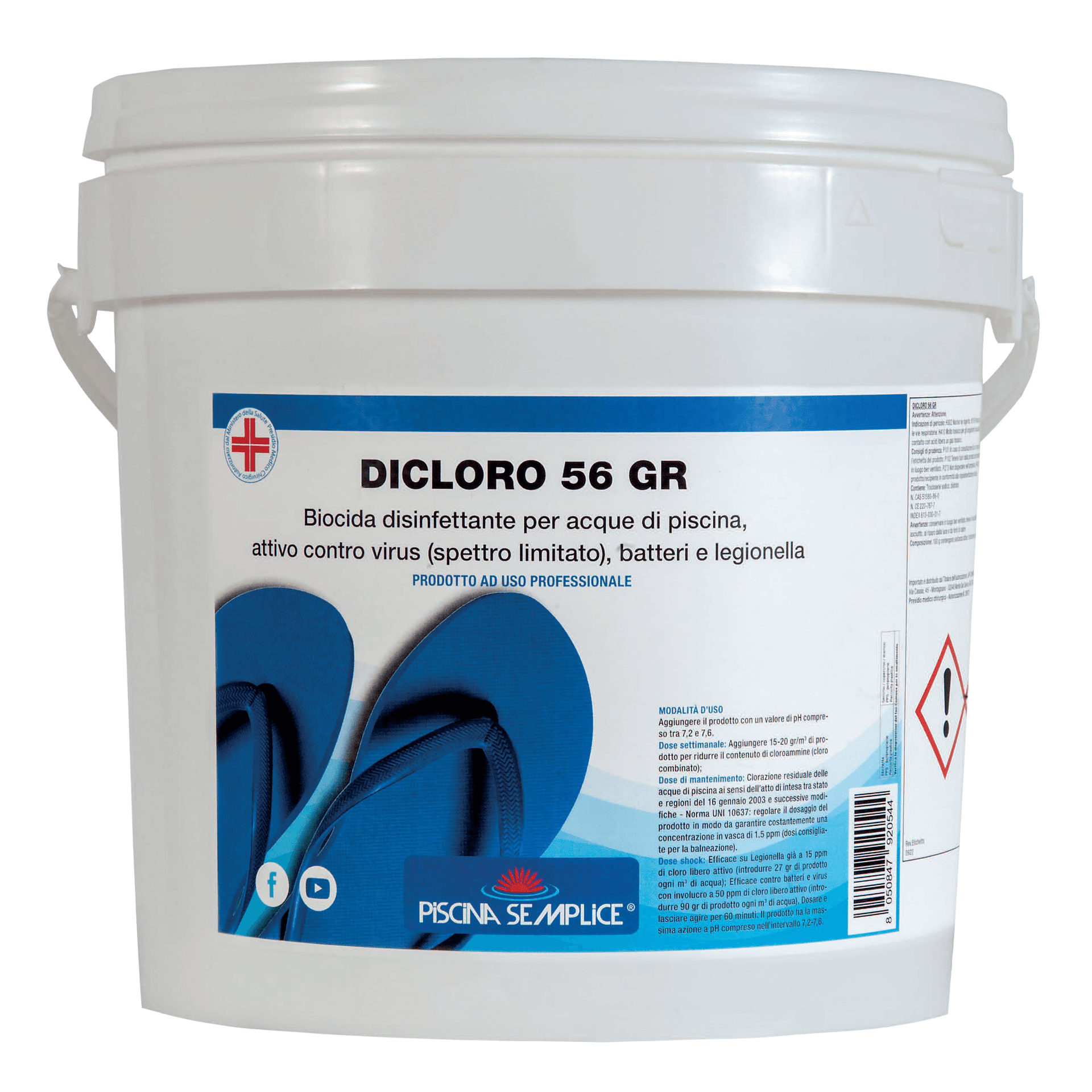 Dicloro Granulare al 56% per Piscine 5 Kg Piscina Semplice - 3