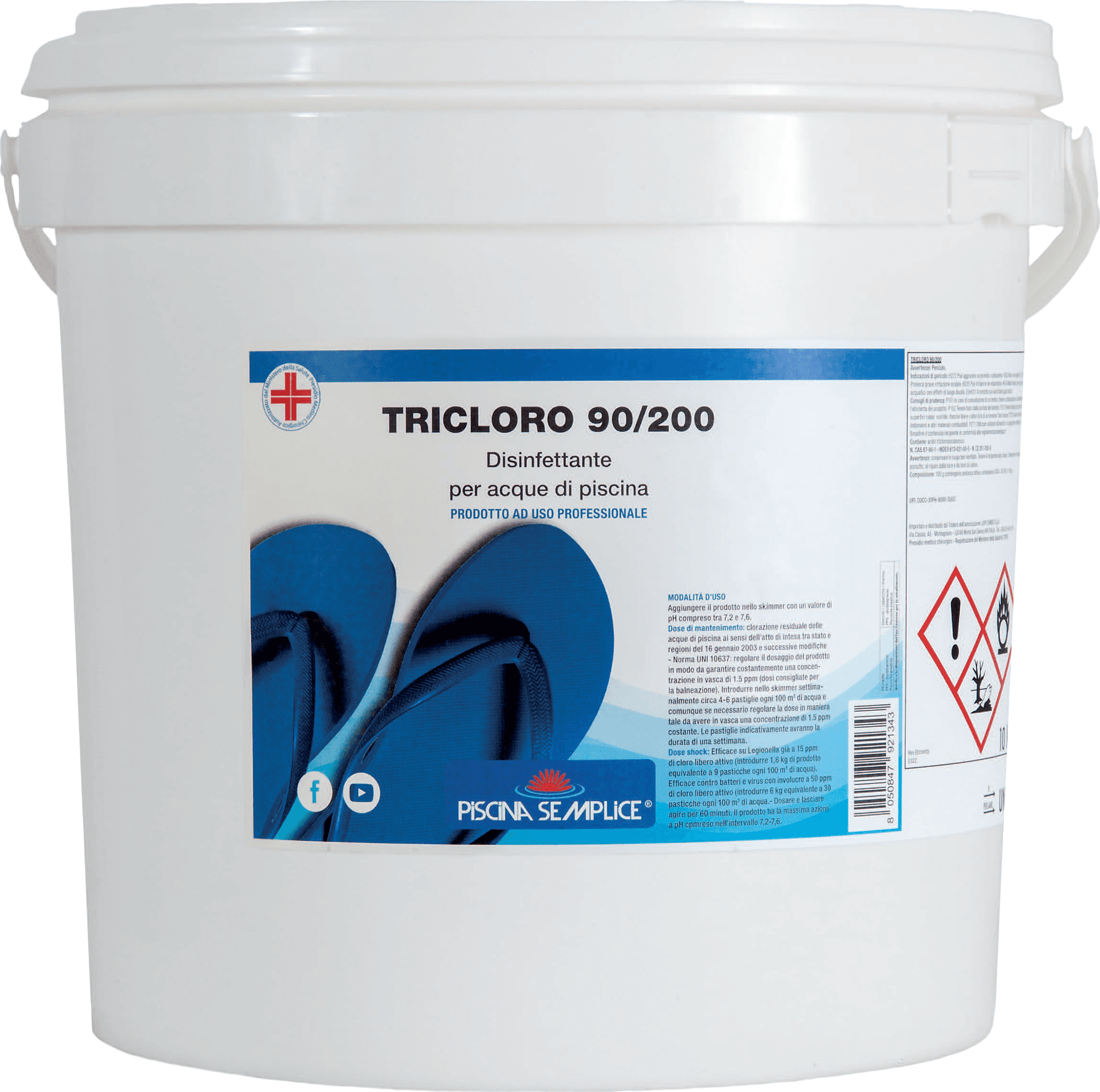 Tricloro Pastiglie da 200GR per Piscine 10 Kg Piscina Semplice - 2