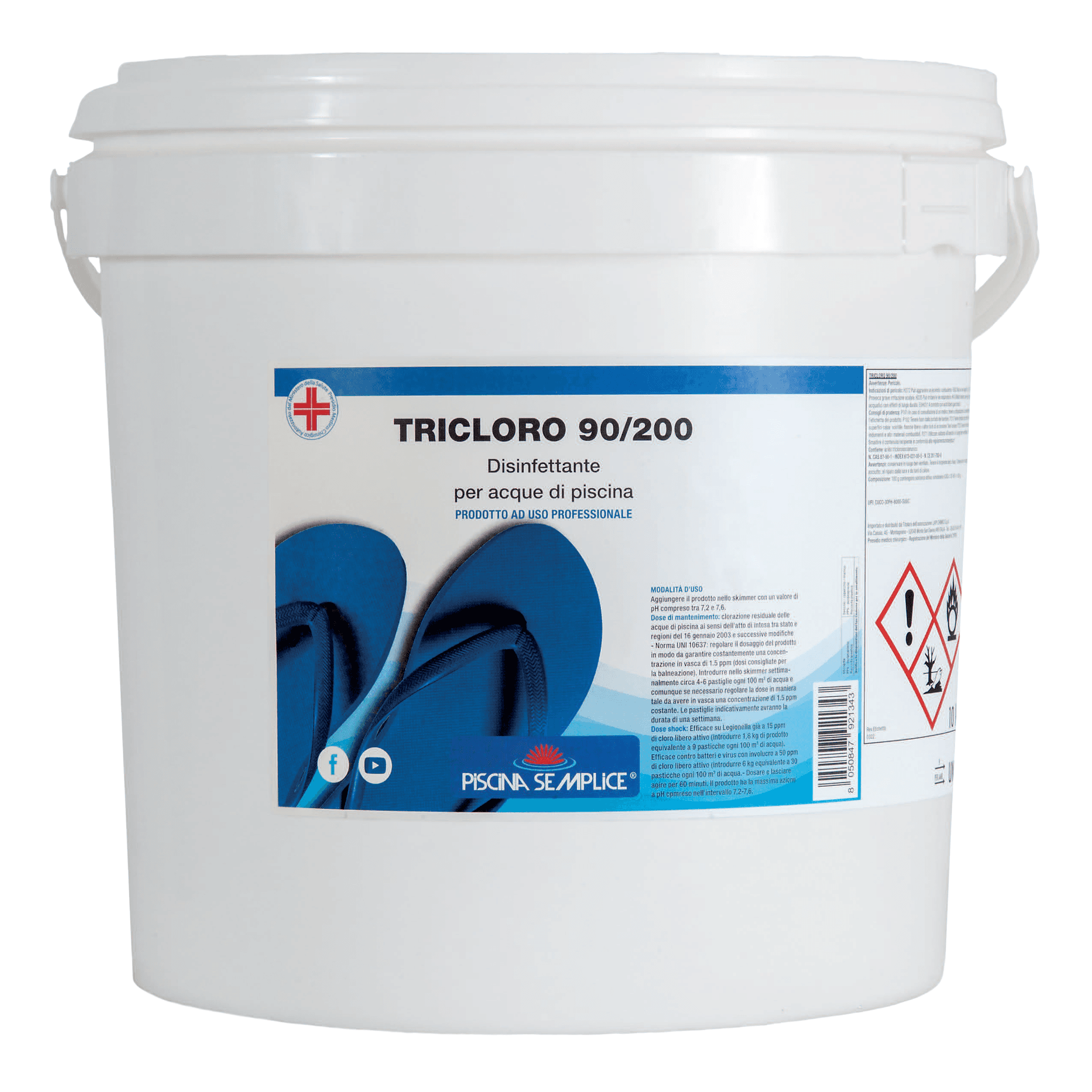 Tricloro Pastiglie da 200GR per Piscine 10 Kg Piscina Semplice - 2
