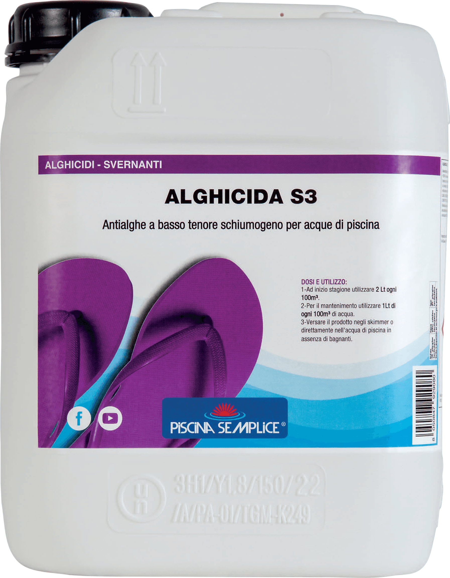 Alghicida di Base S3 per Piscine 5 Kg Piscina Semplice - 3