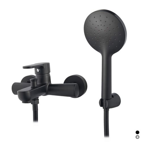 Rubinetto Miscelatore Monocomando Vasca Serie Paco Dh Nero Opaco - 3