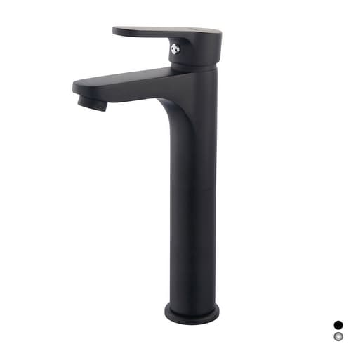 Rubinetto Miscelatore Monocomando Lavabo Alto Dh Nero Opaco 234 P113 Ne - 2