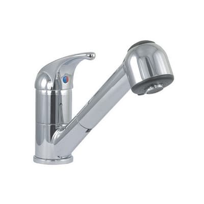 Monocomando Lavello Monoforo C Doccetta Doccia Estraibile Serie Euror Cromo - 3