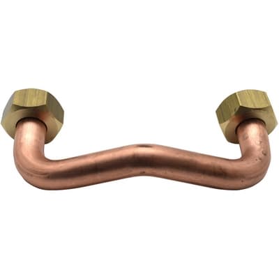 Tubo Rame con 2 Calotte per Galleggiante Debor L 7,5 cm (Centro Foro) - 3
