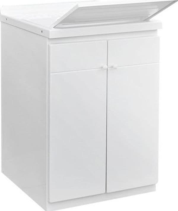 Lavatoio con Mobile in ABS e con Tavola Dh L Cm 60 x P Cm 60 (2 Ante) - 3