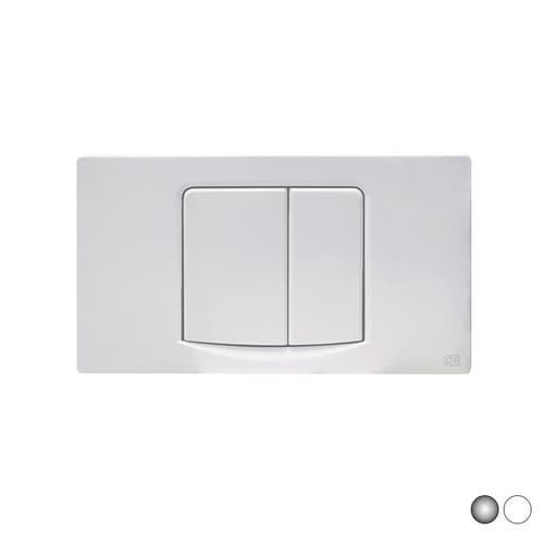 Placca Piatta 2 Tasti Smile per Cassetta Incasso Fusion Cr Cromo - 3