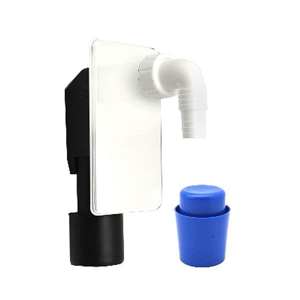 Sifone Scarico Lavatrice Incasso con Placca Bianca Dh Ø 40 - 3
