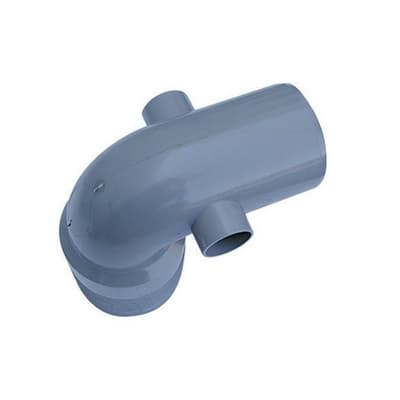 Curva W.c Alta 2 Attacchi PVC Grigio Ø 100 x 40 Senza - 3