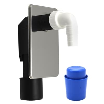 Sifone Scarico Lavatrice ad Incasso con Placca INOX Dh Ø 40 a 50 - 3