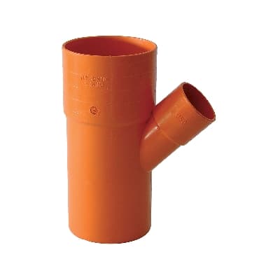 Derivazione 45 ° Ridotte in PVC Arancio Ø 100 x 63 Esclu - 3
