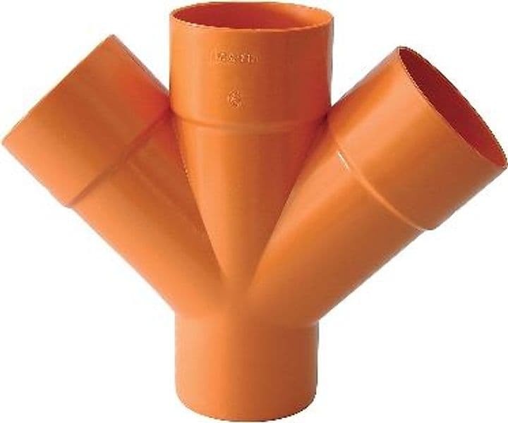 Derivazione Doppia 45 ° Arancio Ø 100 Esclu - 3