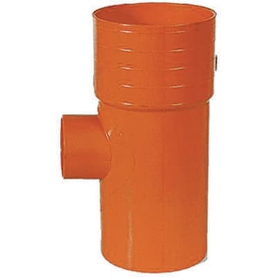Derivazione 87 ° Ridotte in PVC Arancio Ø 100 x 50 Senza - 3