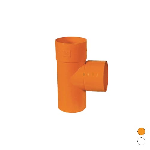 Derivazione 87 ° in PVC Arancio Ø 200 Esclu - 3