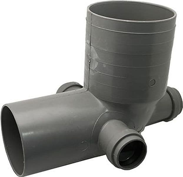 Curva WC Ø 100 3 Attacchi Ø 40 Destro Sinistro Poste Esclu - 3