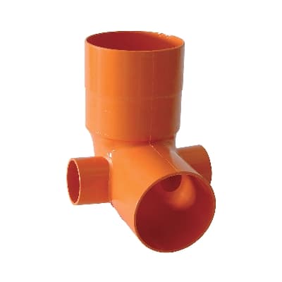 Curva WC Tipo Alta PVC Arancio 1 Innesto Posteriore Ø 50 Senza - 3