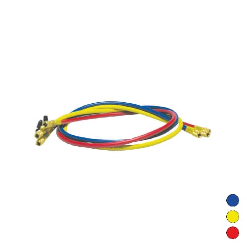 Tubo Flessibile Frusta 1500 mm Attacchi in Linea con Valvola Marie Giallo - 3