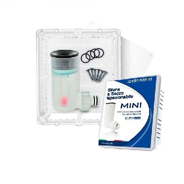 Kit Sifone a Secco con Scarico Orizzontale Mini Vecam 154 mm x 174 x 58 - 3