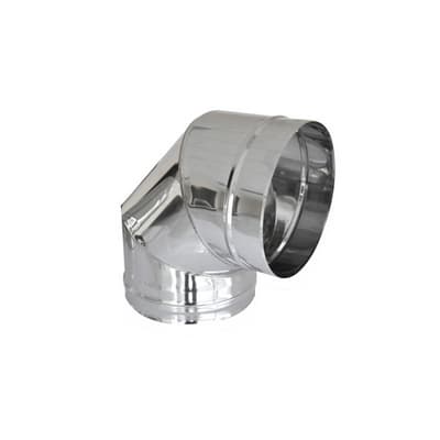 Curva in Acciaio 316L a 90 ° per Canne Fumarie Dk Ø 200 - 3