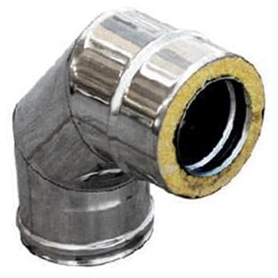 Curva in Acciaio INOX 316L a 90 ° Doppia Parete Dk D Int 200 D Est 250 - 3