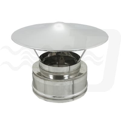 Cappello Cinese INOX Doppia Parete Dk Ø 80 x 130 - 3