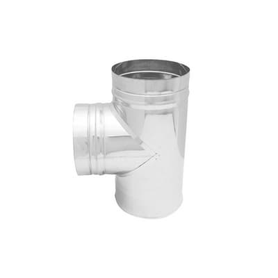Tee in Acciaio 316L a 90 ° per Canne Fumarie Dk Ø 250 - 3