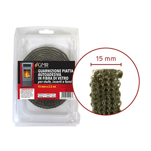 Guarnizione Piatta Autoadesiva per Stufe FF 15 mm - 3